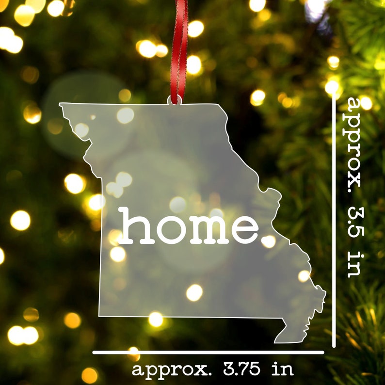 Missouri Home Ornament, Missouri State Gift, Missouri Decor, Christmas Tree Ornament, Home Ornament, Missouri Christmas, Missouri Souvenir image 3