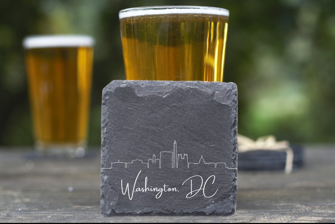 Washington DC Skyline Coasters, Housewarming Coasters, Washington DC Home, Moving Away