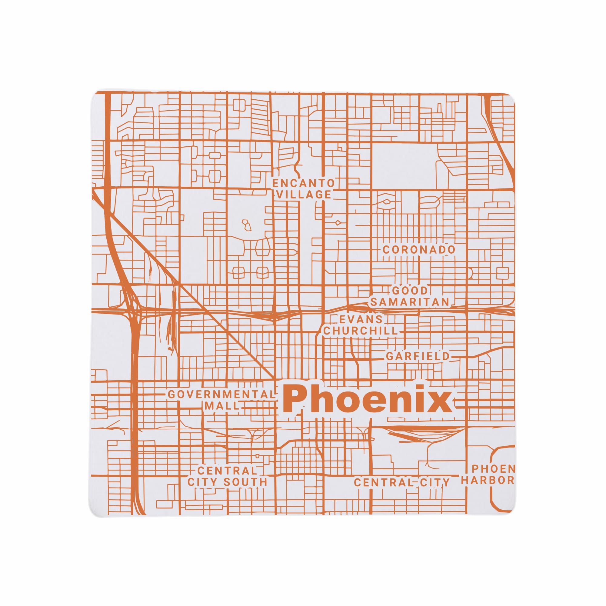 Discover Phoenix AZ Ceramic Coaster Set - Home Decor & Travel Keepsake