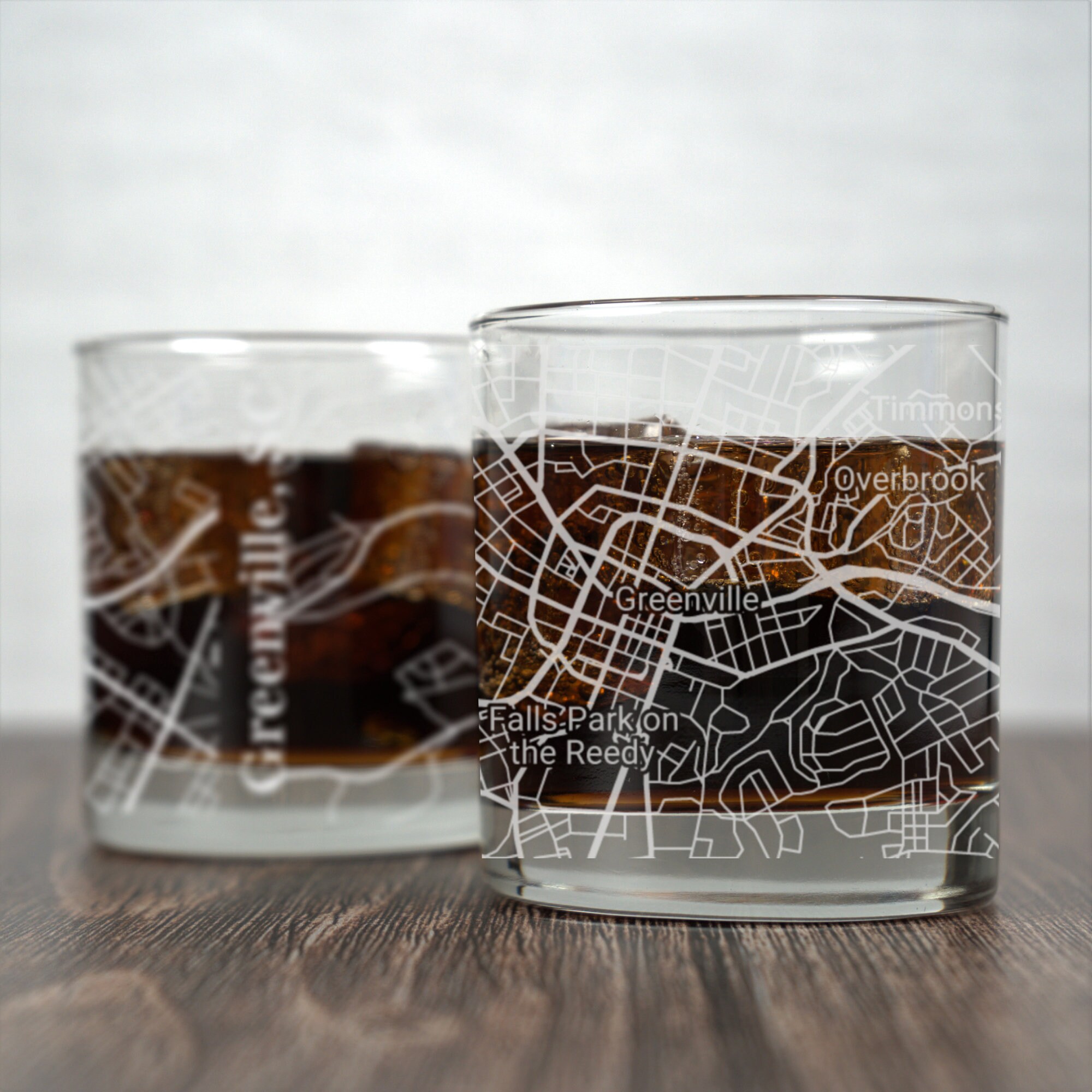 Greenville Whiskey Glass Greenville SC Rocks Glass Engraved Etsy