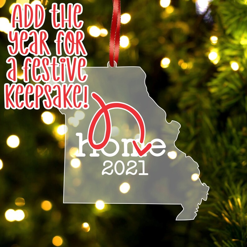 Missouri Home Ornament, Missouri State Gift, Missouri Decor, Christmas Tree Ornament, Home Ornament, Missouri Christmas, Missouri Souvenir image 2