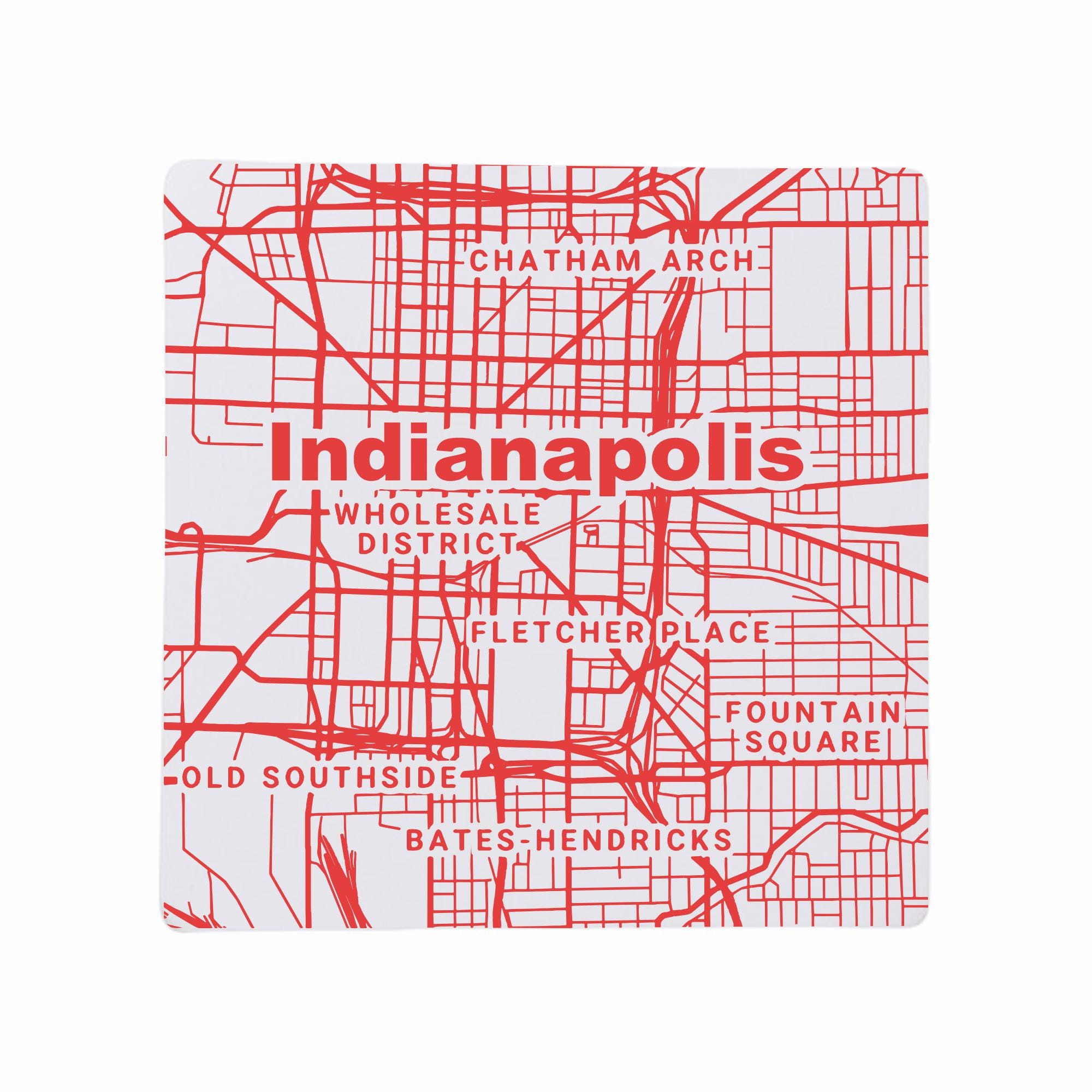 Discover Indianapolis IN Ceramic Coasters Set | Indiana Home Decor & Gift