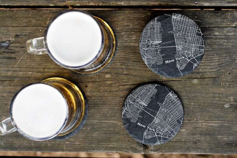 HometownGiftsCo New York City Map Coasters - Thumbnail 2