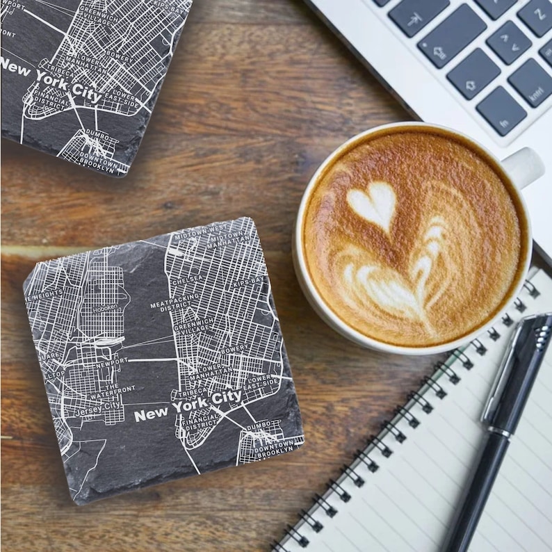 HometownGiftsCo New York City Map Coasters - Thumbnail 3