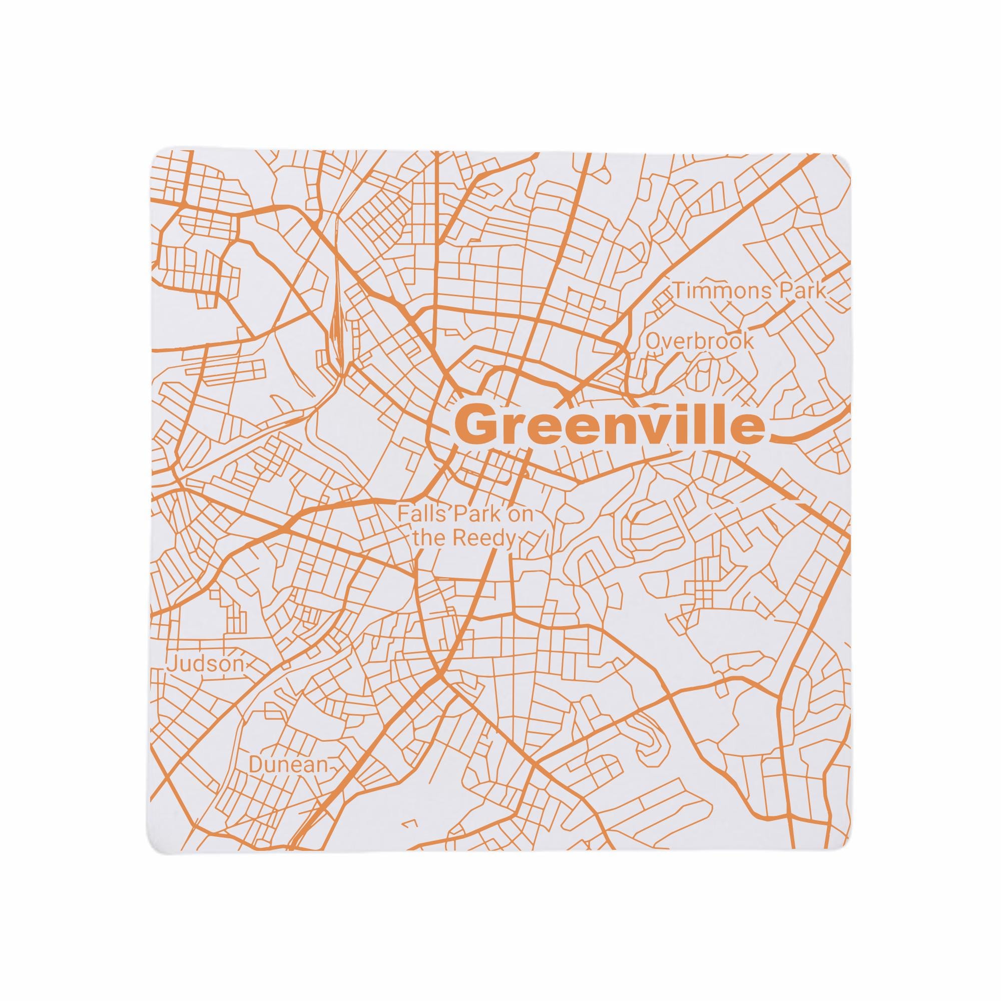 Discover Greenville SC Ceramic Coaster Set, South Carolina Home Decor & Souvenir