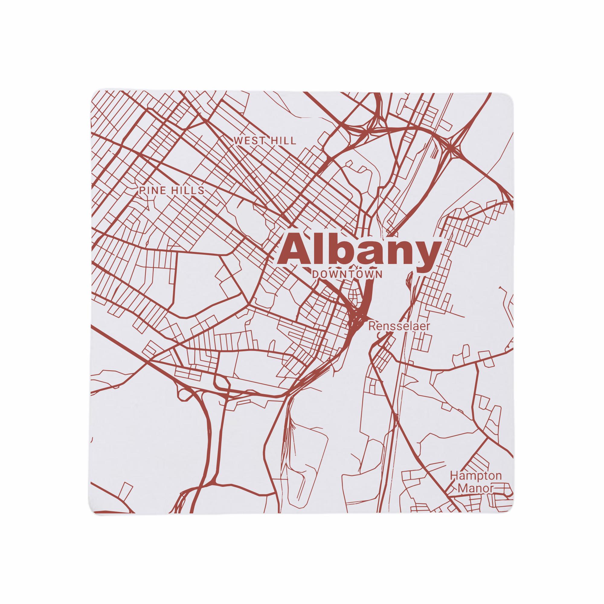 Discover Albany NY Ceramic Coasters Set - New York Home Decor and Gift