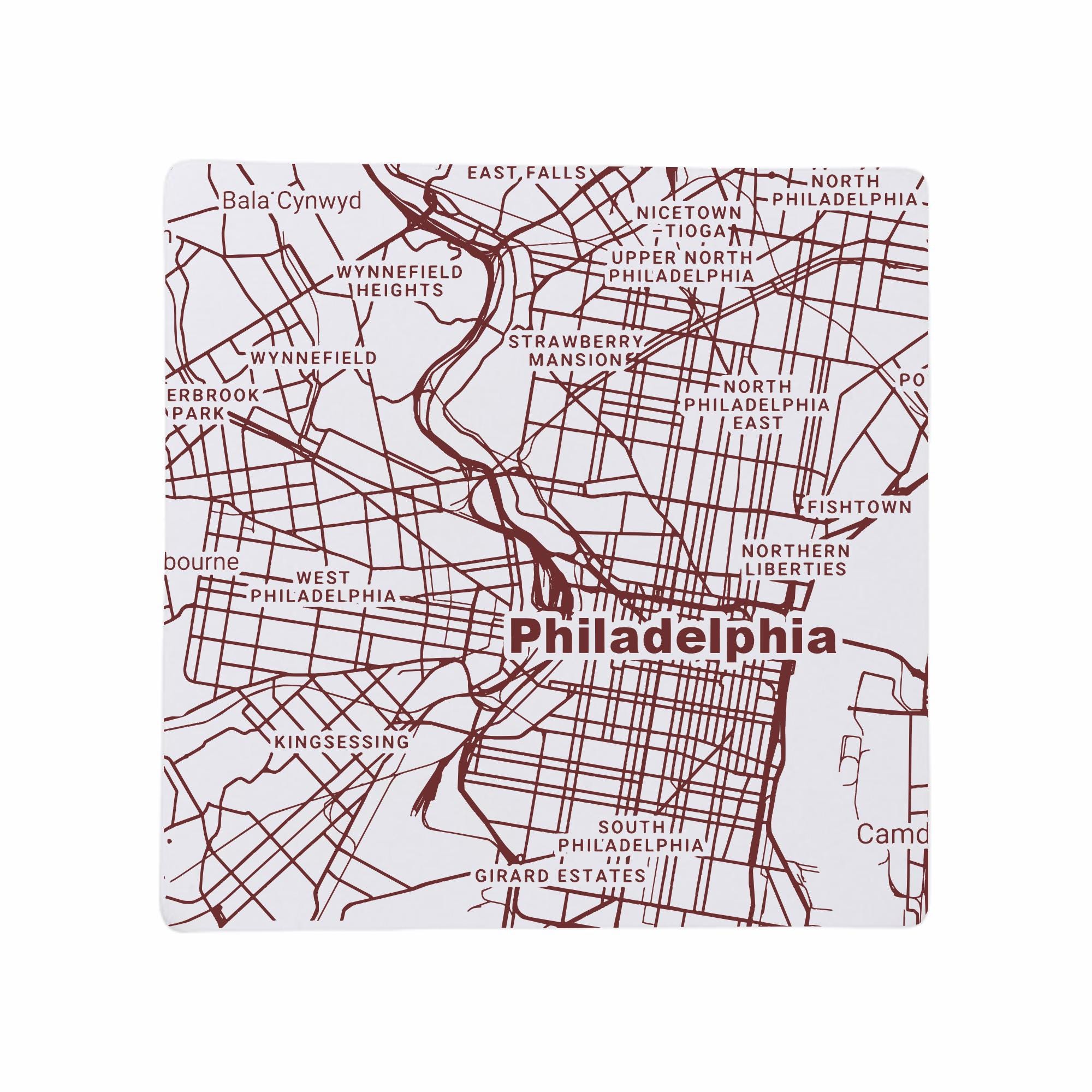 Discover Philadelphia PA Ceramic Coaster Set, Pennsylvania Home Decor, Travel Keepsake