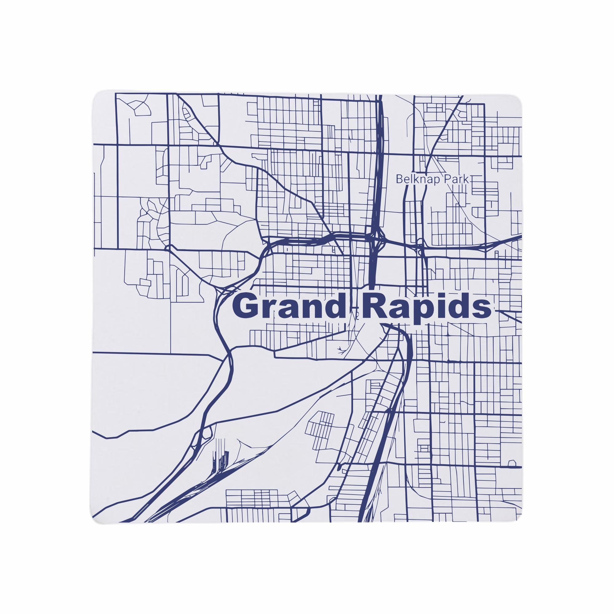 Discover Grand Rapids MI Coasters Michigan Home Decor, MI Gift, Travel Keepsake, Ceramic Coaster Set