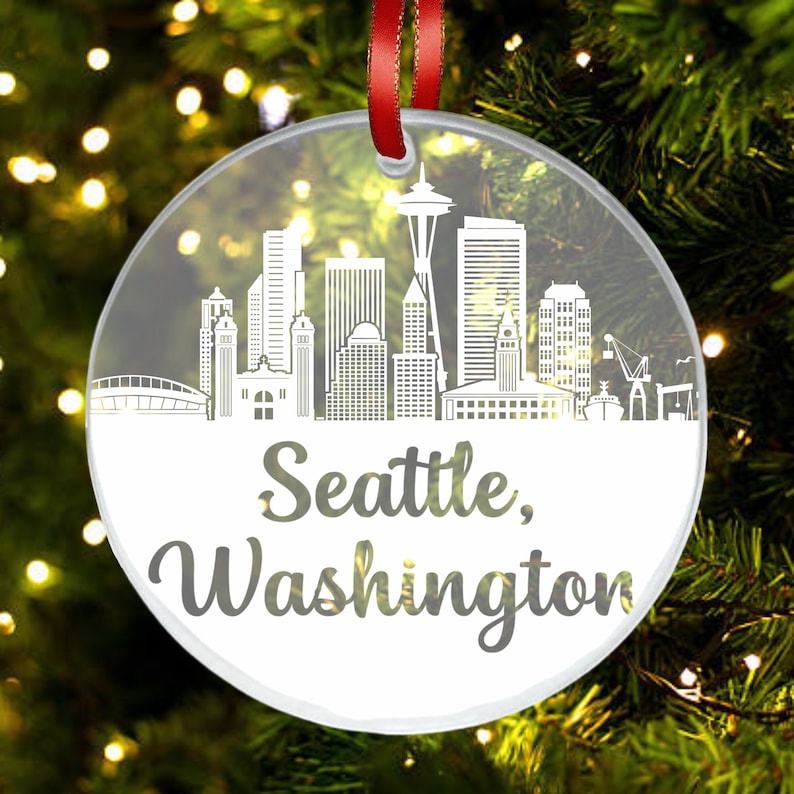 HometownGiftsCo Seattle Skyline Ornament