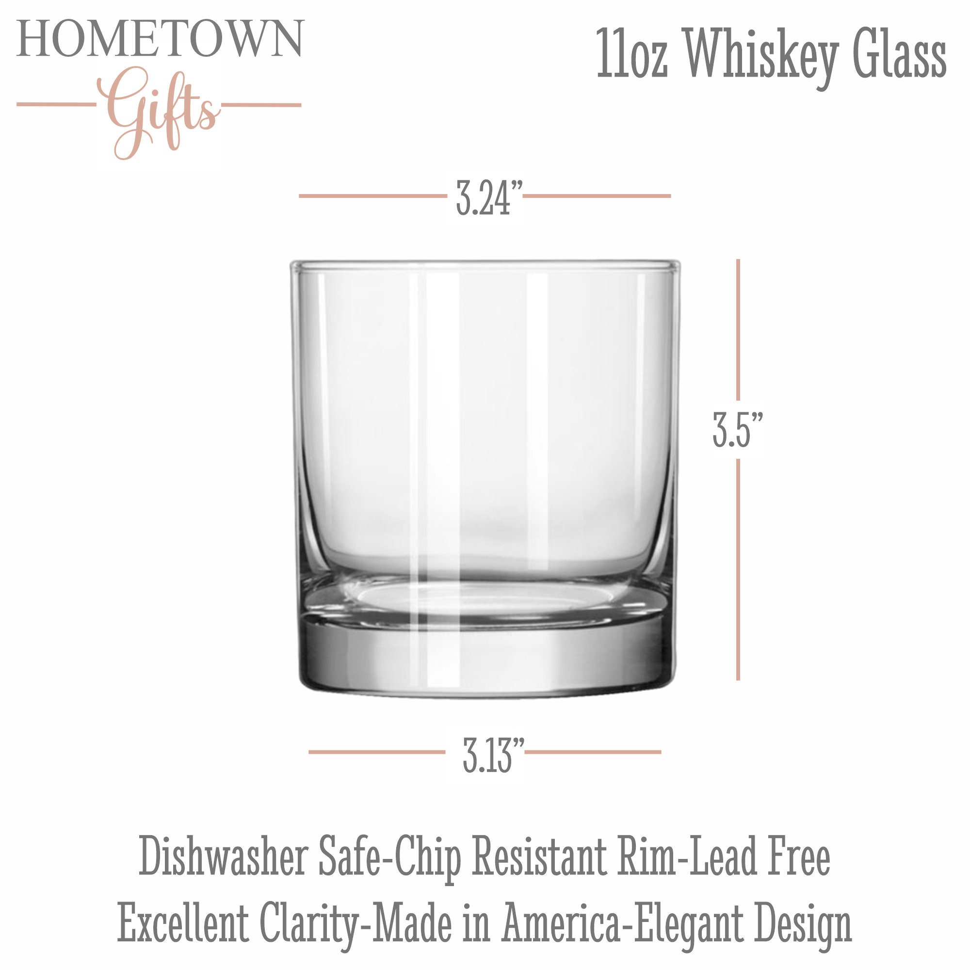 Home Town Custom Map Whiskey Glasses