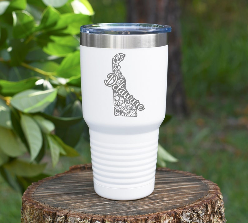HometownGiftsCo State Outline Engraved Tumbler