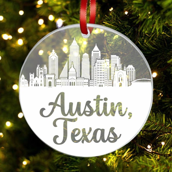 Austin TX Skyline - Cedar Ornament Austin TX Skyline - Cedar Ornament