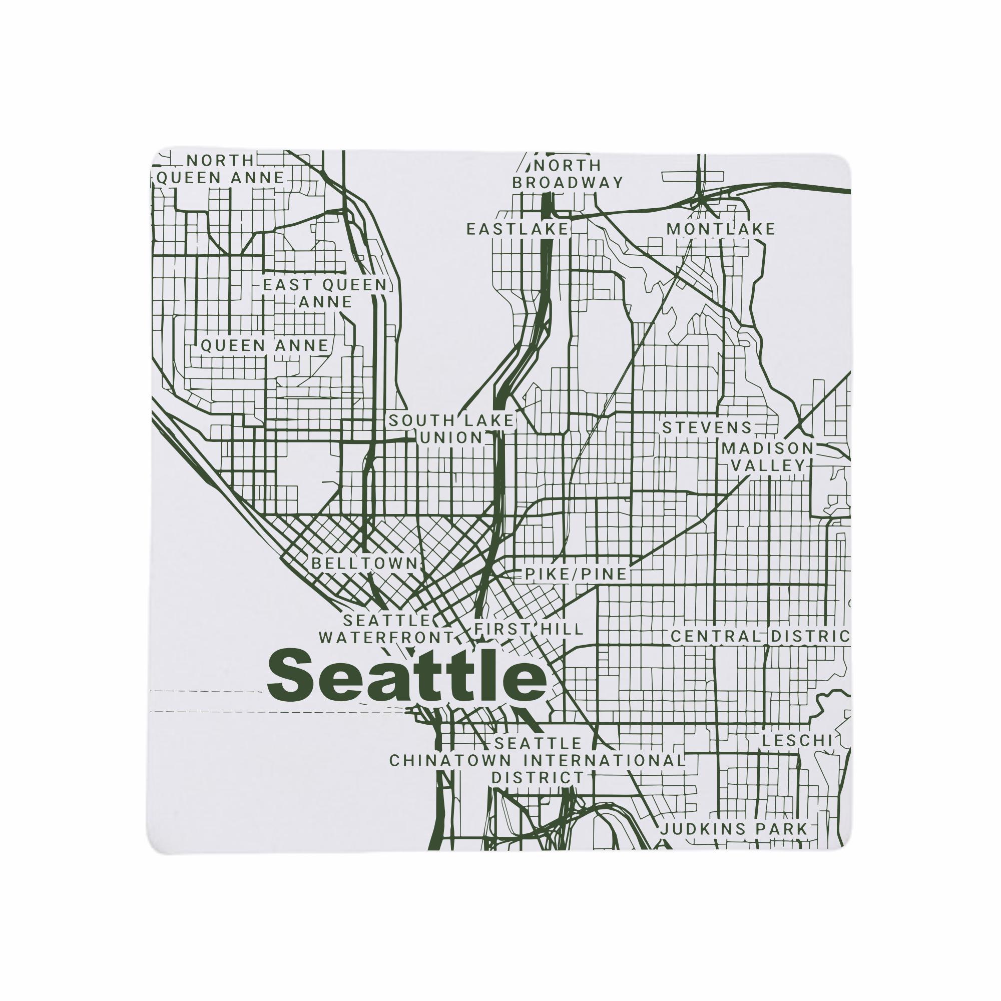 Discover Seattle WA Coasters Washington Home Decor, WA Gift, Travel Keepsake, Ceramic Coaster Set