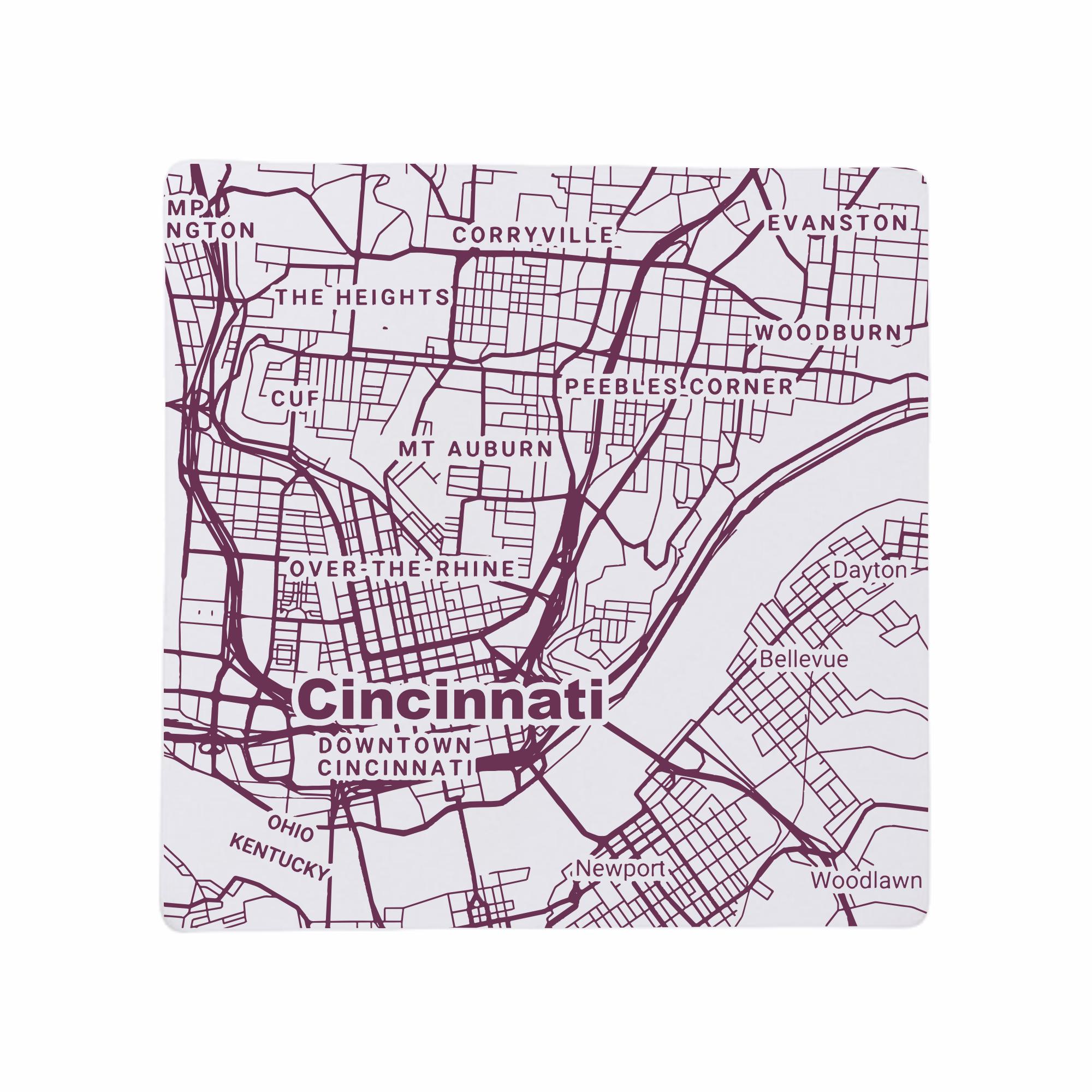Discover Cincinnati OH Coasters Ohio Home Decor, OH Gift, Travel Keepsake, Ceramic Coaster Set