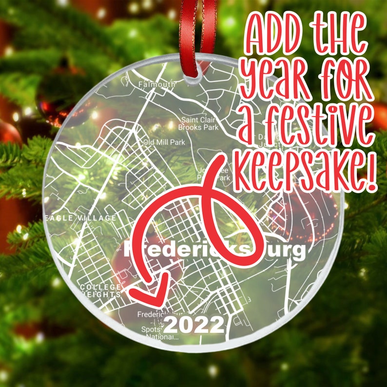Raleigh Map Ornament, Raleigh NC Gift, New City, Raleigh Christmas Ornament, New Home, Moving Away, Raleigh City Streets, Raleigh Decor image 3