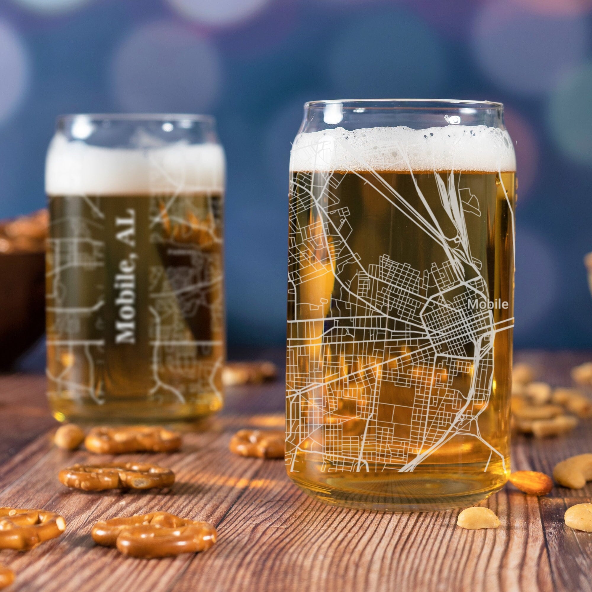 Mobile Beer Can Glass Mobile AL Beer Can Glass Gift Engraved Etsy