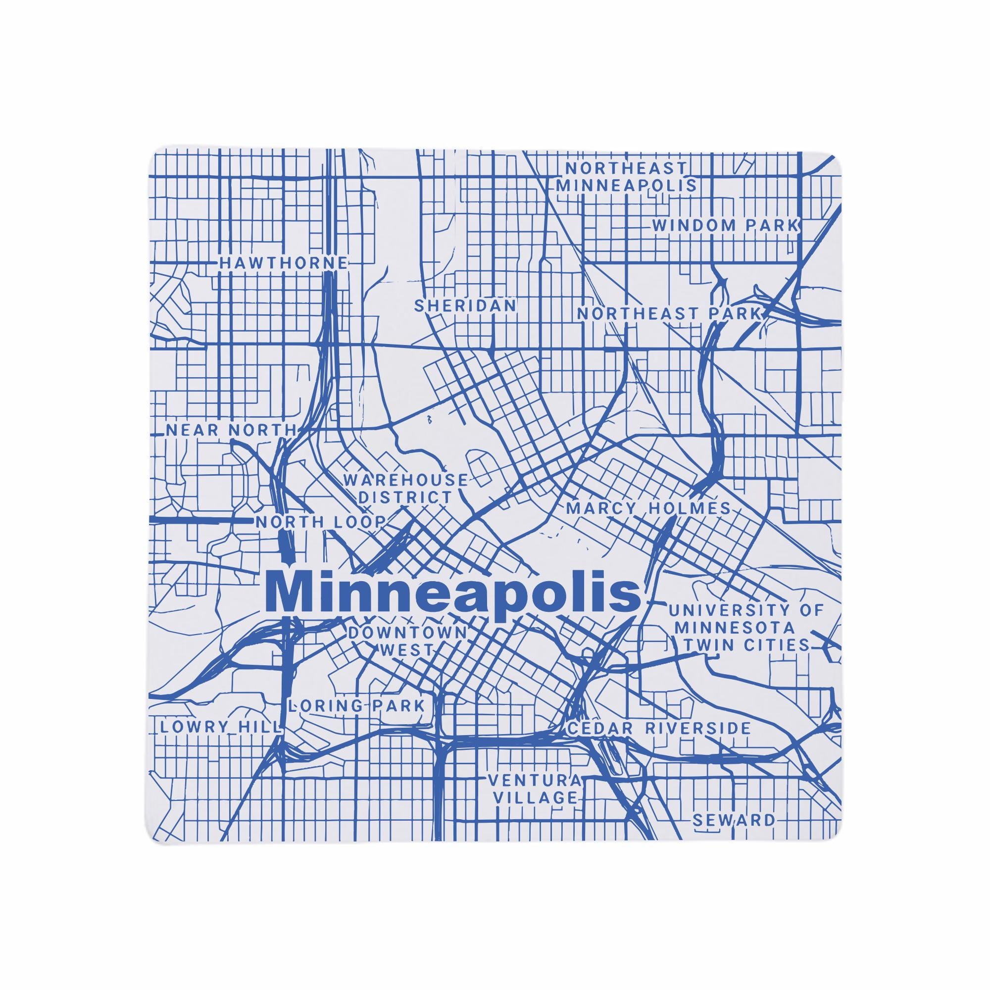 Discover Minneapolis MN Ceramic Coaster Set, Minnesota Home Decor & Travel Keepsake