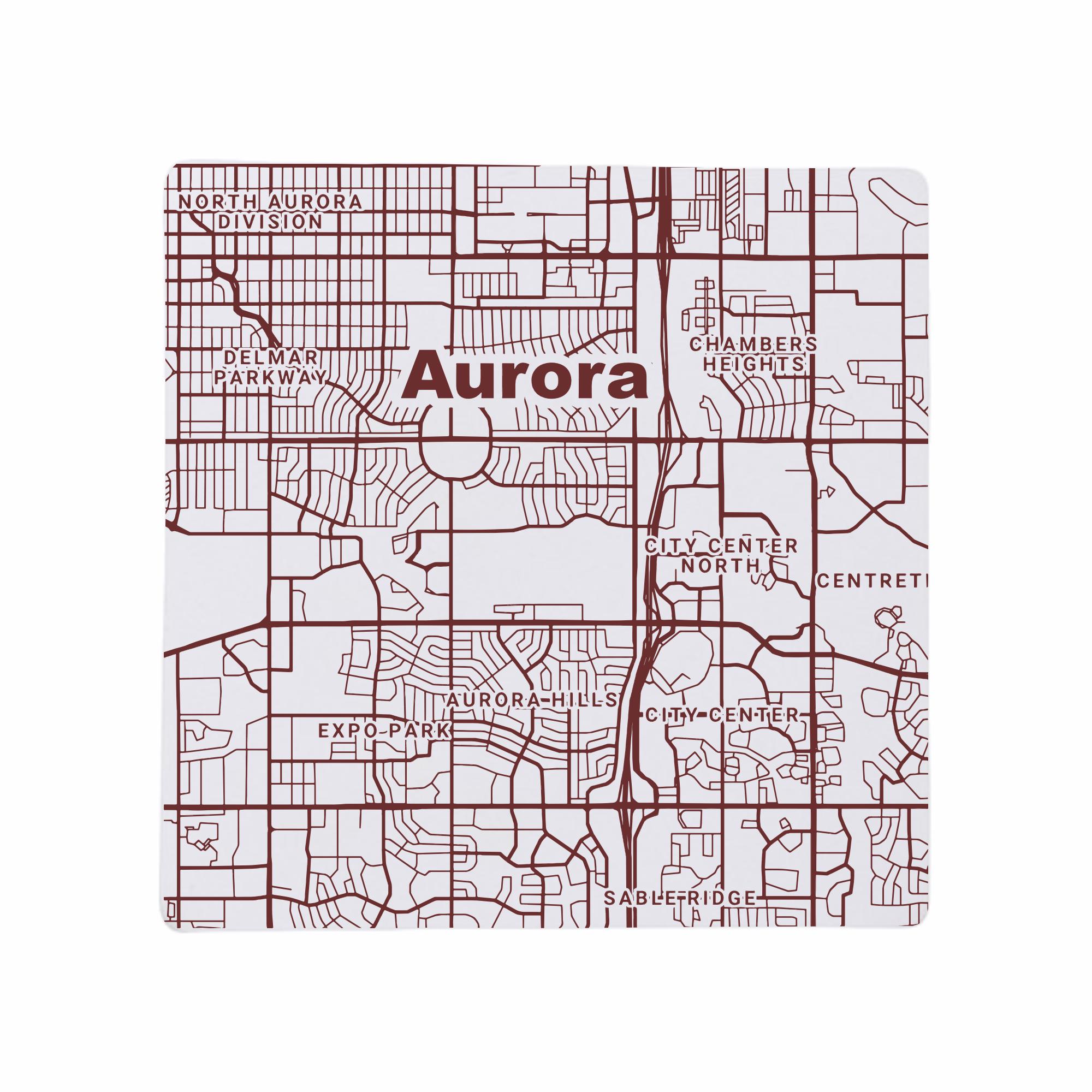 Discover Aurora CO Ceramic Coasters Set - Colorado Home Decor and Travel Keepsake