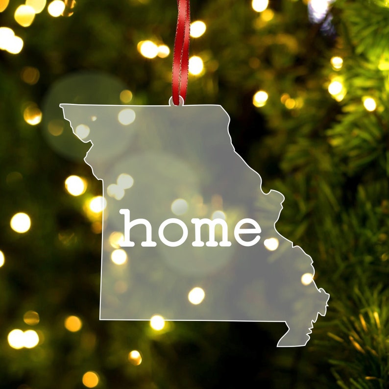 Missouri Home Ornament, Missouri State Gift, Missouri Decor, Christmas Tree Ornament, Home Ornament, Missouri Christmas, Missouri Souvenir image 1