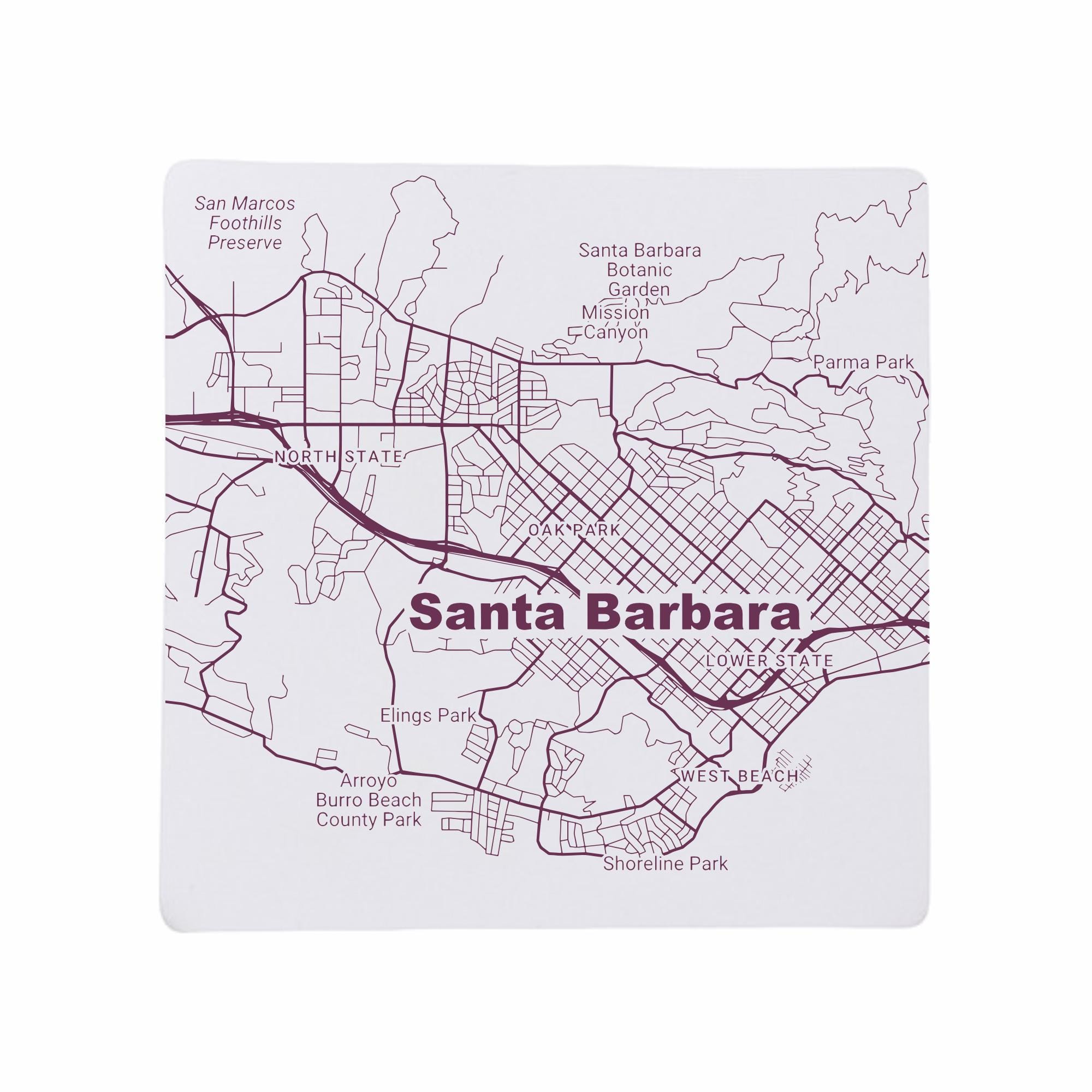 Discover Santa Barbara CA Coasters California Home Decor, CA Gift, Travel Keepsake, Ceramic Coaster Set