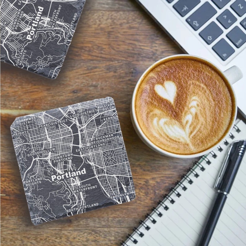 HometownGiftsCo City Map Coasters - Thumbnail 3
