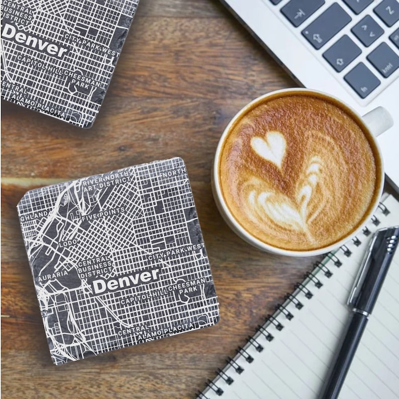 HometownGiftsCo City Map Coasters - Thumbnail 2