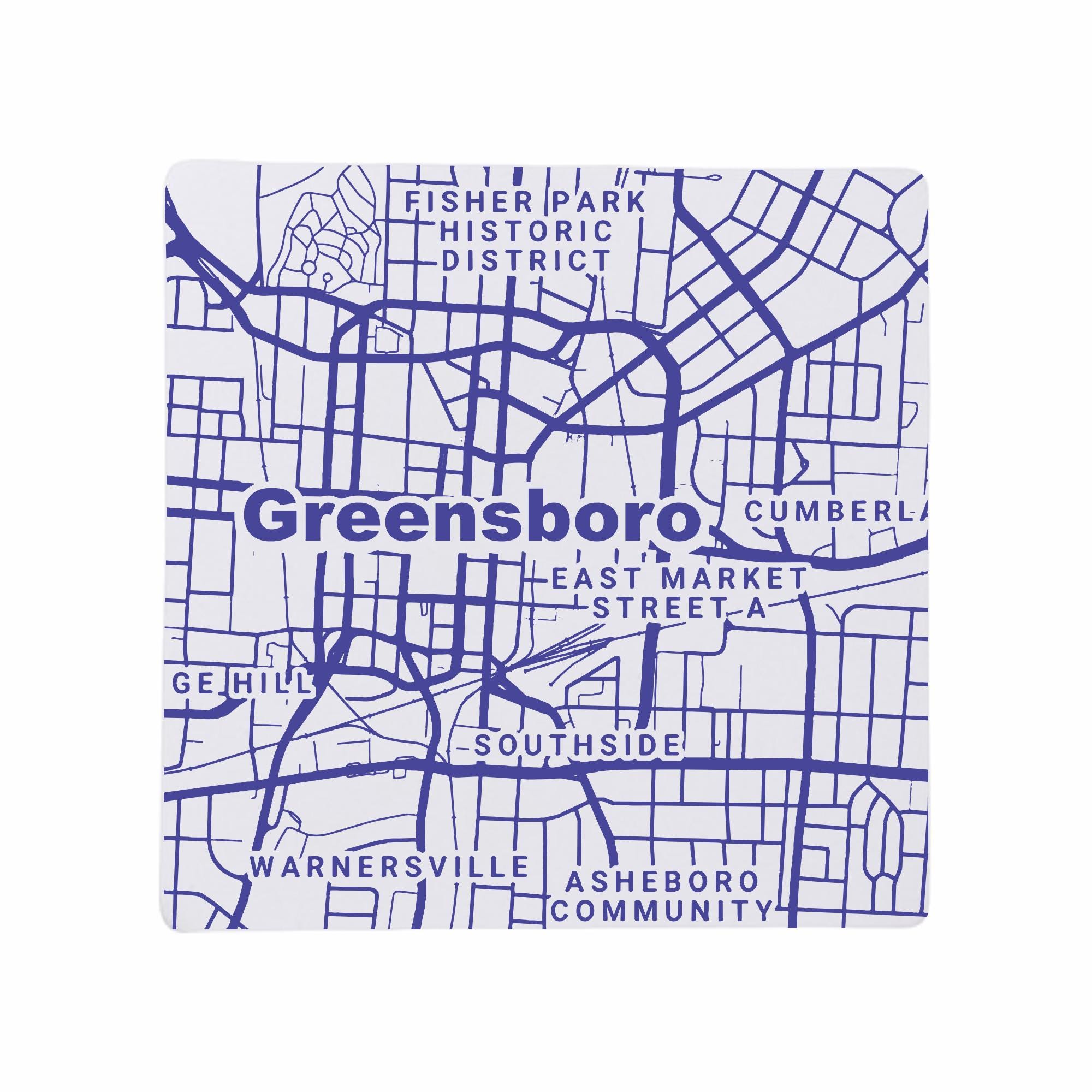 Discover Greensboro NC Ceramic Coasters Set - North Carolina Home Decor and Keepsake