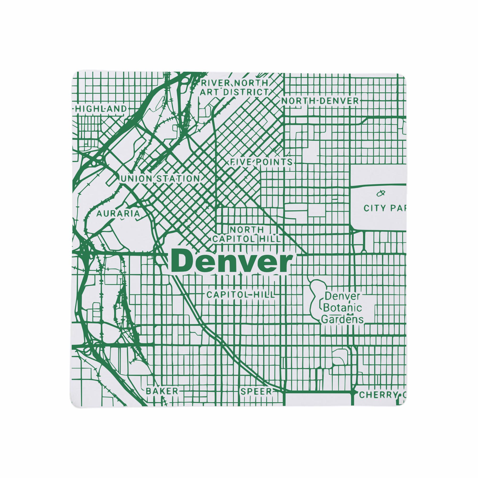 Discover Denver CO Coasters Colorado Home Decor, CO Gift, Travel Keepsake, Ceramic Coaster Set