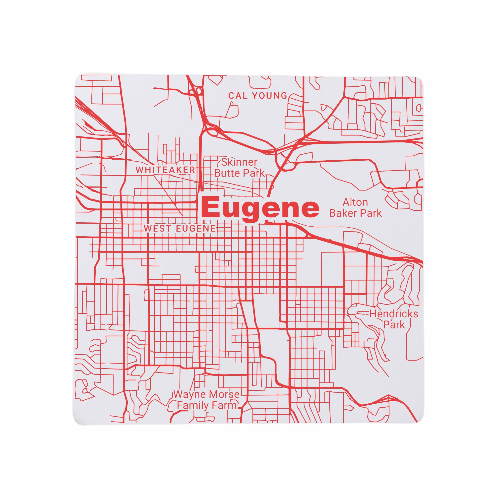 Discover Eugene OR Ceramic Coaster Set - Oregon Home Decor and Travel Keepsake
