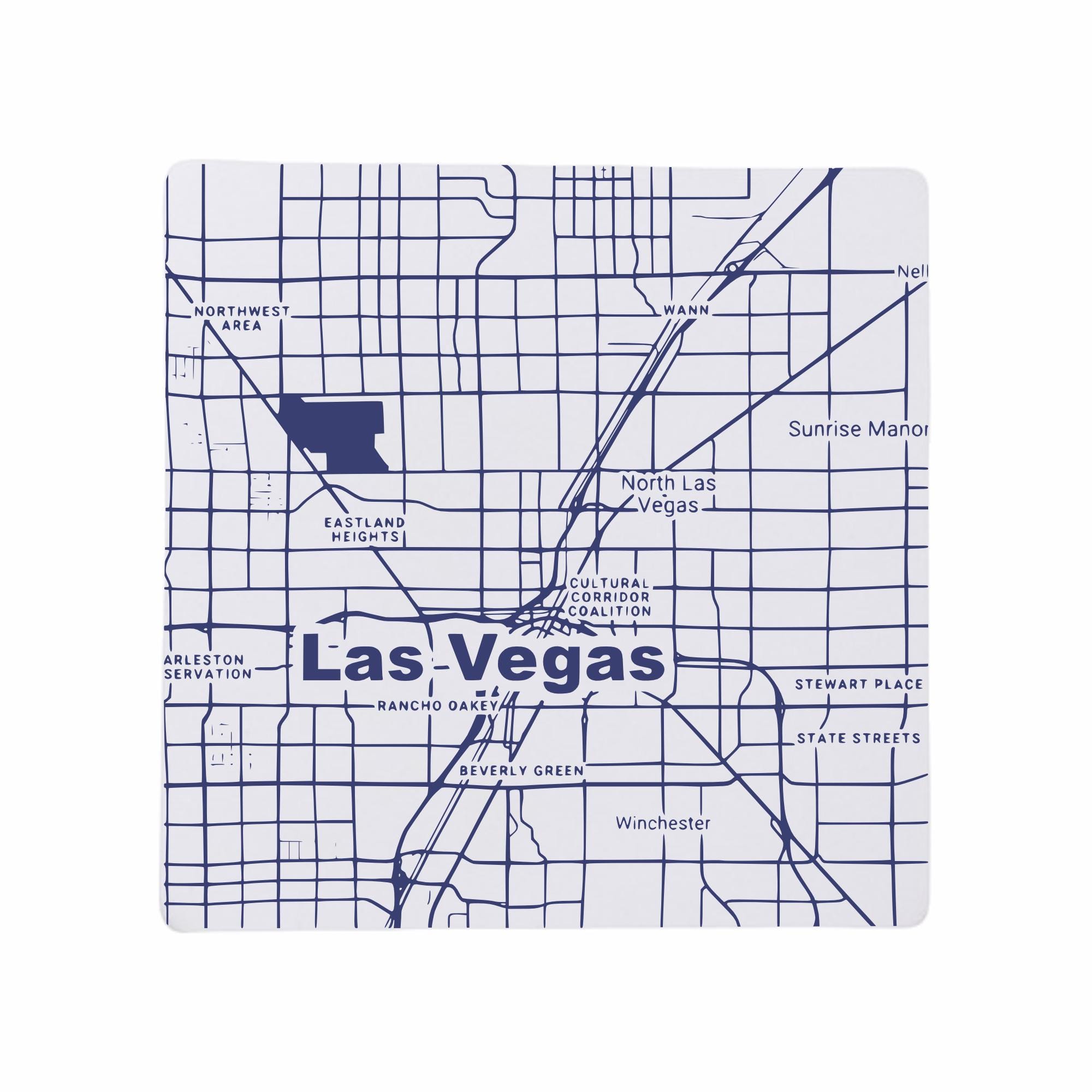 Discover Las Vegas NV Ceramic Coaster Set, Nevada Home Decor, Travel Keepsake, Housewarming Gift