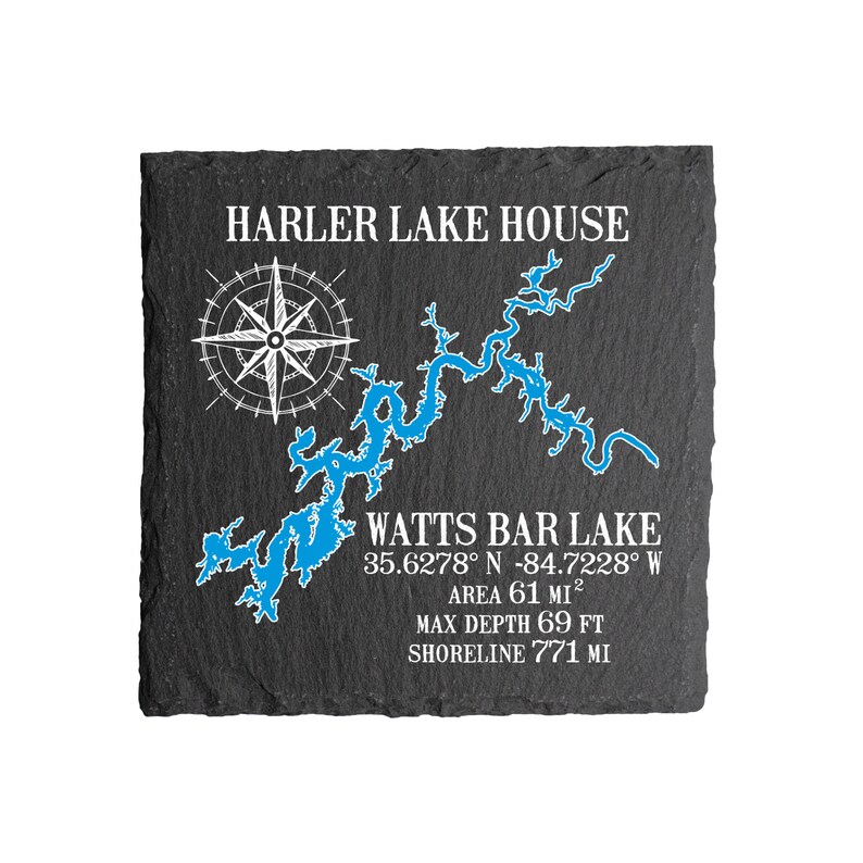 HometownGiftsCo Lake Map Coasters