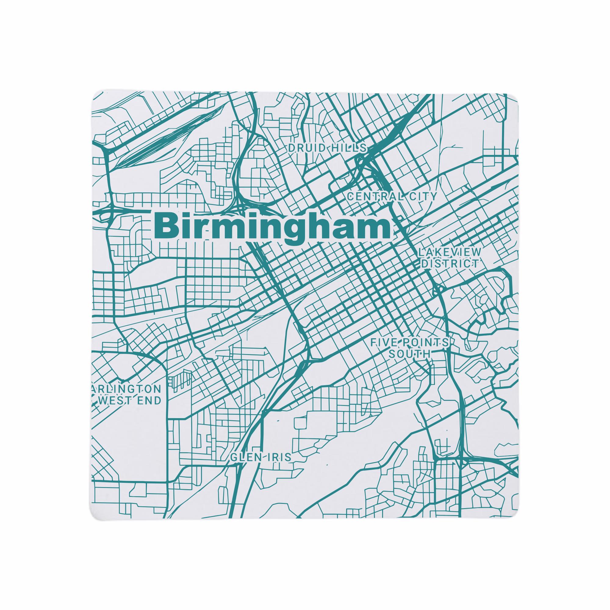 Discover Birmingham AL Ceramic Coaster Set, Home Decor, AL Gift, Travel Keepsake