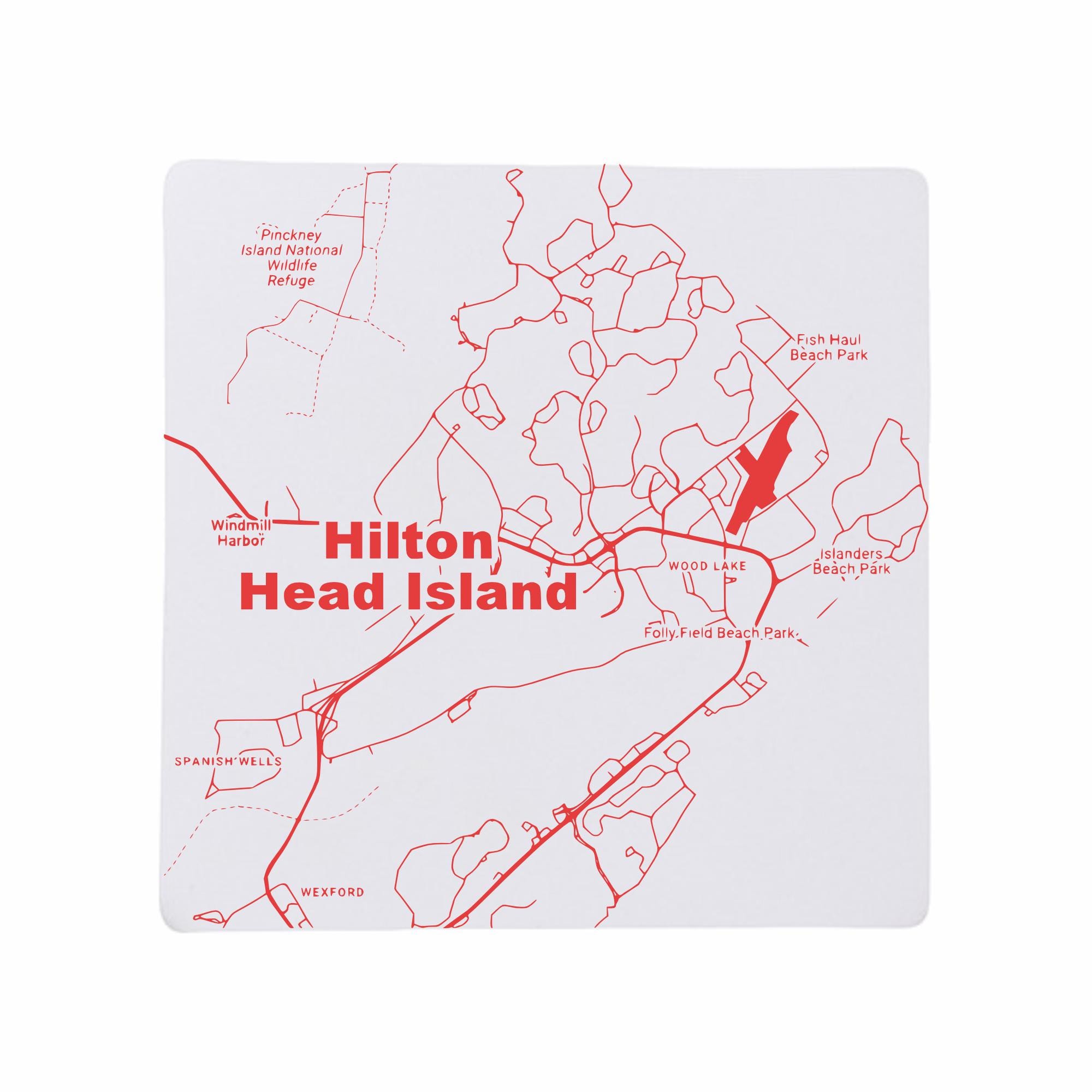 Discover Hilton Head Island SC Coasters South Carolina Home Decor, SC Gift, Travel Keepsake, Ceramic Coaster Set