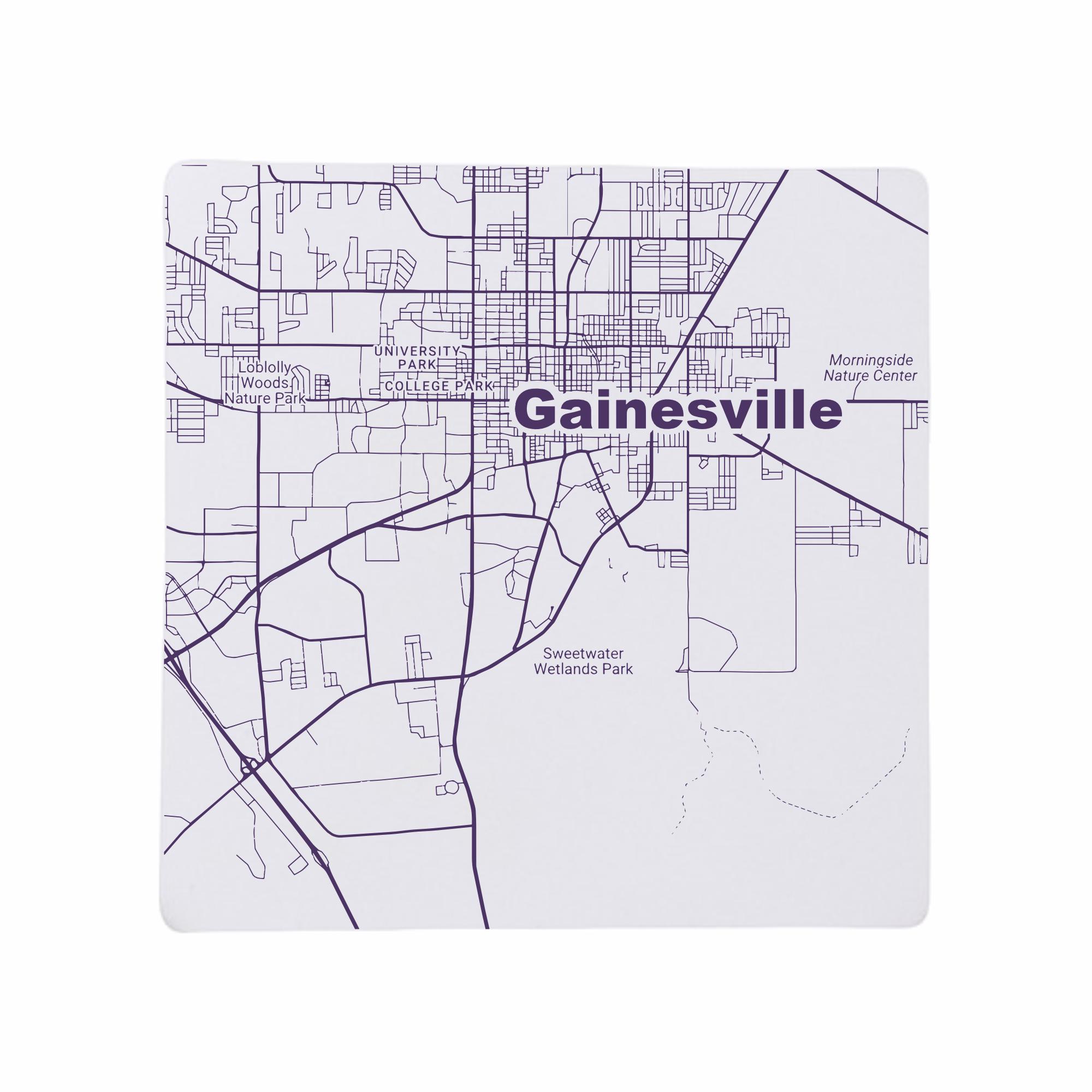 Discover Gainesville FL Ceramic Coaster Set, Florida Home Decor, Travel Keepsake