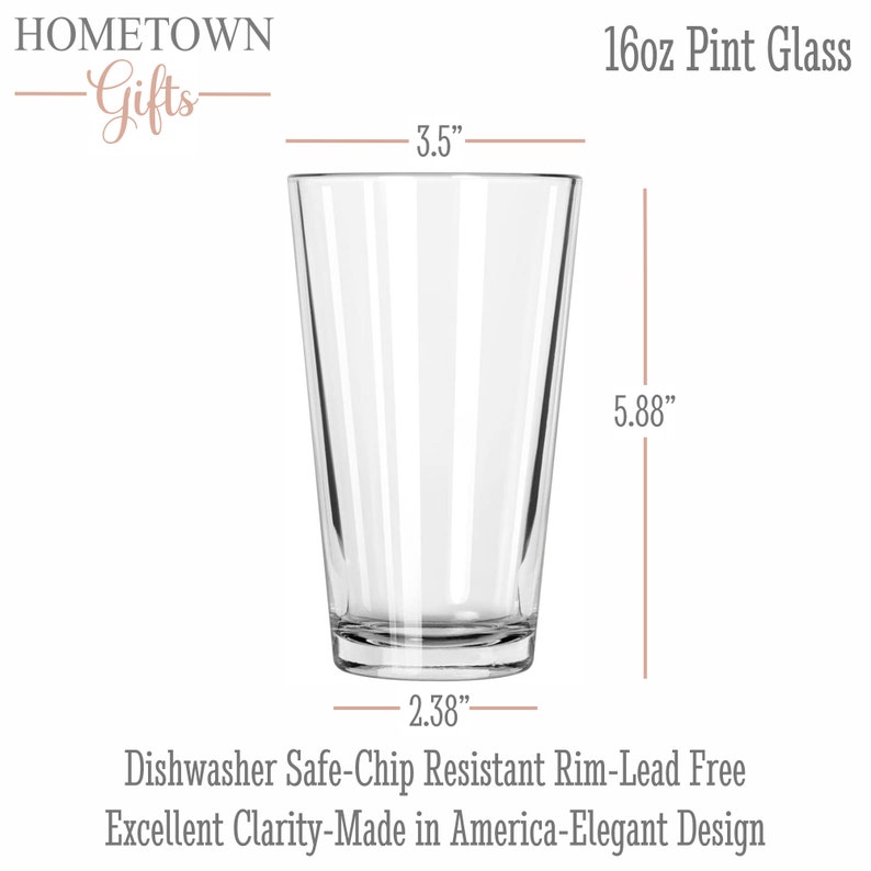 Custom City Map on Pint Glass Whiskey Glass Wine Glass or Pint Glass