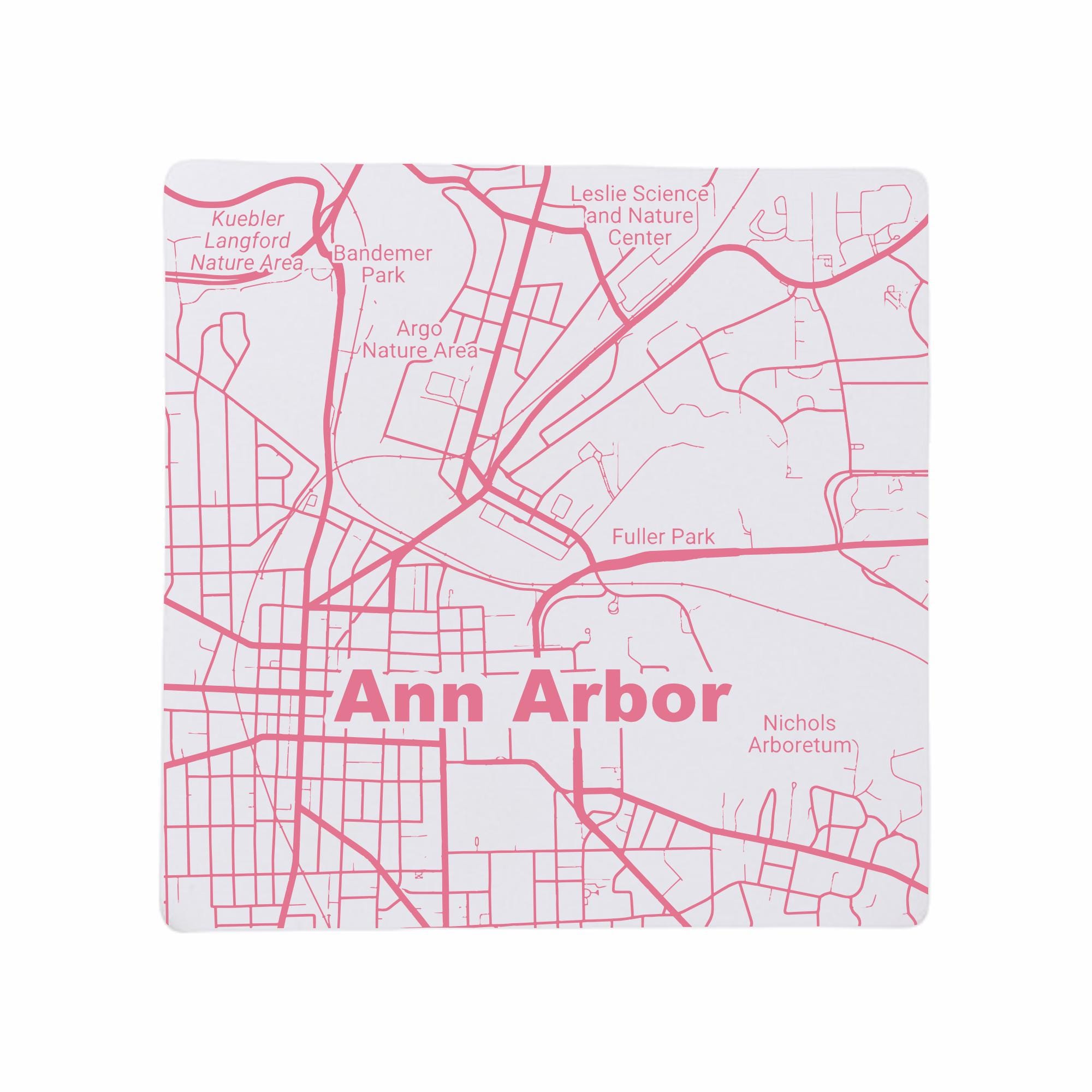 Discover Ann Arbor MI Coasters Michigan Home Decor, MI Gift, Travel Keepsake, Ceramic Coaster Set