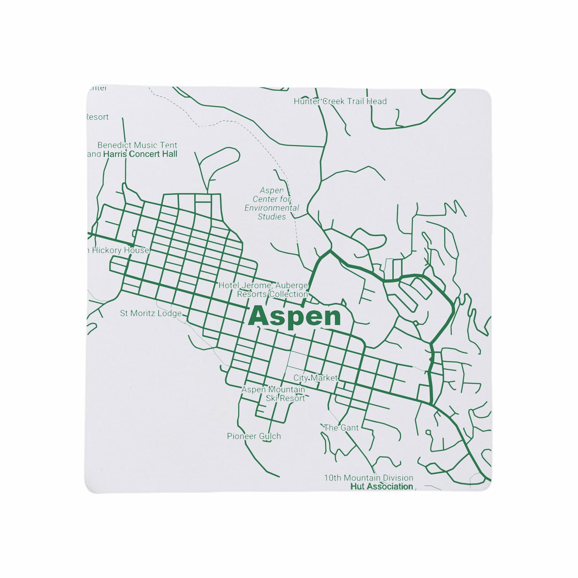 Discover Aspen CO Ceramic Coaster Set - Colorado Home Decor and Travel Keepsake