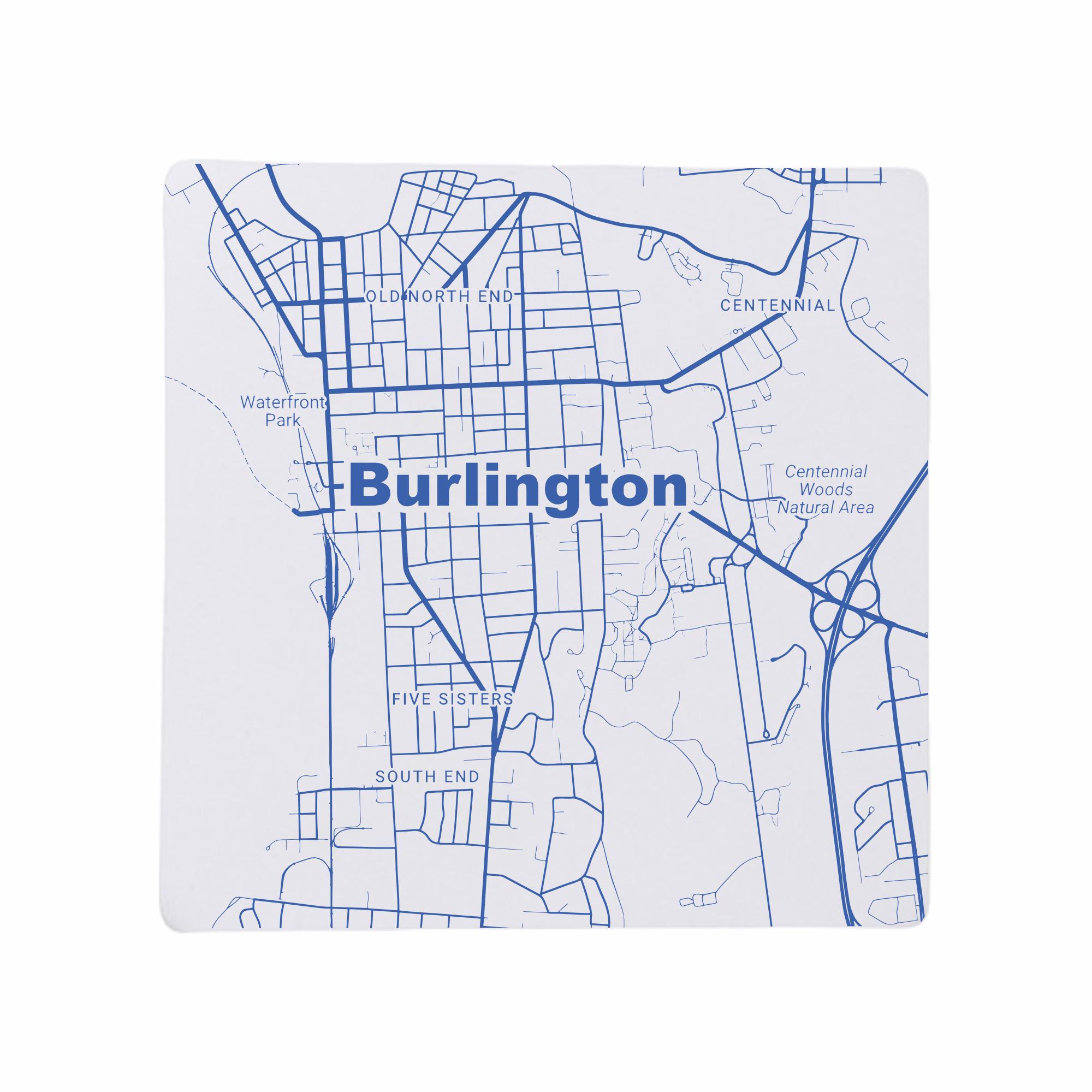 Discover Burlington VT Ceramic Coaster Set - Vermont Home Decor and Travel Keepsake