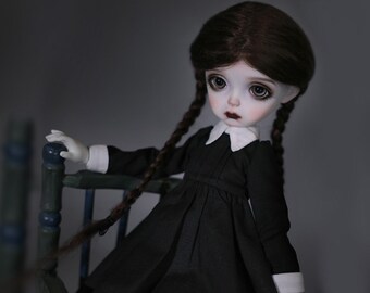 Set completo di bambole BJD 1/6, bambola artistica in resina snodabile, adolescente gotica nera