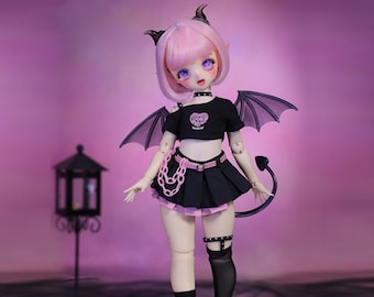 Muñeca BJD completa 1/4, muñeca artística articulada, diablo kawaii