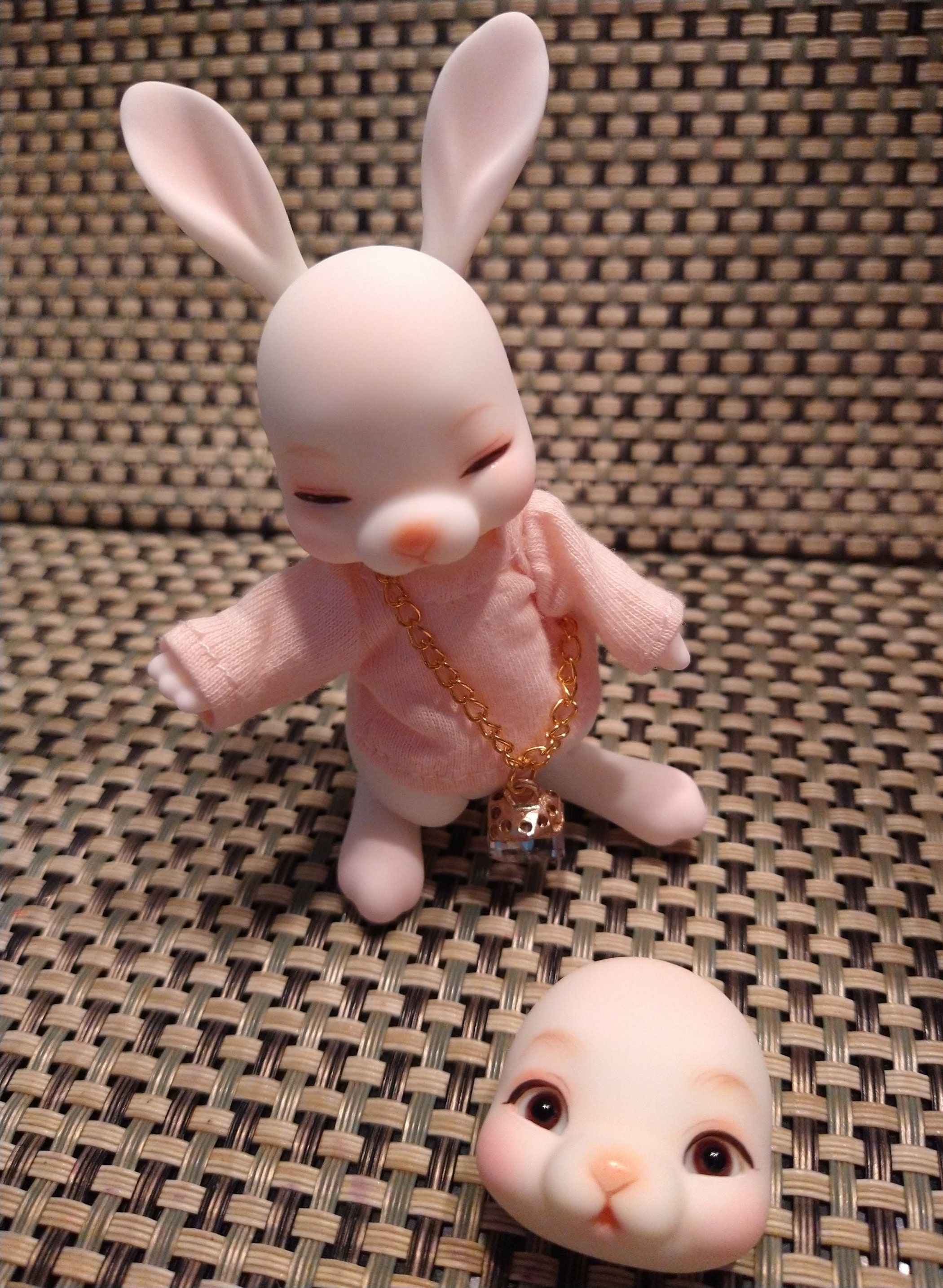 Tiny BJD Doll Full Set  Rabbit BJD Fullset Bunny Posable