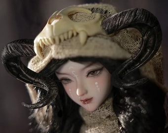 BJD Doll full set 1/4 BJD fullset Art doll Ball jointed dolls BJD prehistoric hunter woman bounty hunter Birthday collectible toy Gift girls
