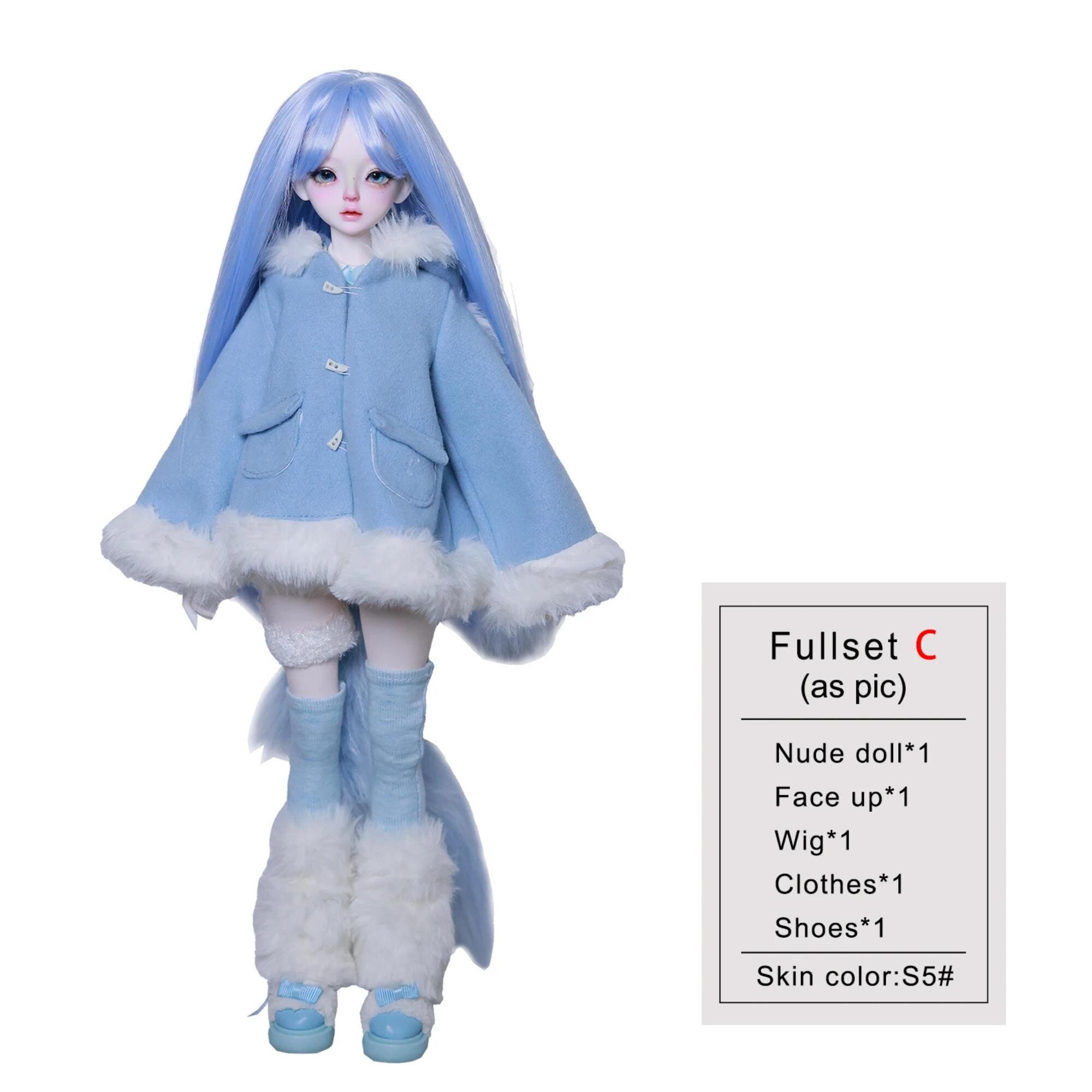 BJD Doll Full Set 1/4, Female Ball Jointed Fullset, Posable Resin