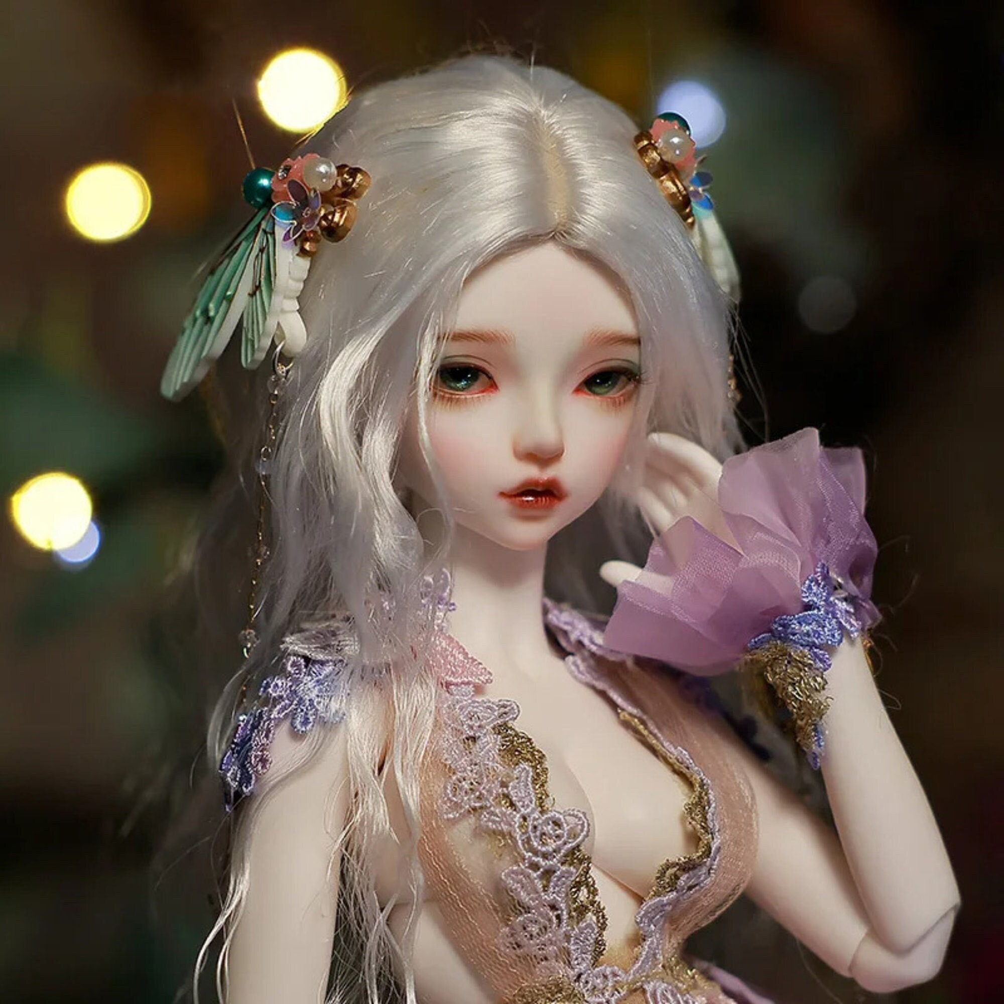 BJD Doll full set 1/4 BJD fullset Posable Art doll Ball jointed dolls queen of the forest floral dress Birthday collectible toy Gift girls