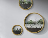 3pcs Modern Round Iron Wall Vase Home Living Room Restaurant Hanging Flower Pot Wall Decor Succulent Plant Planters Art Glass