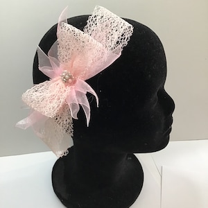 Pink Bow Fascinator