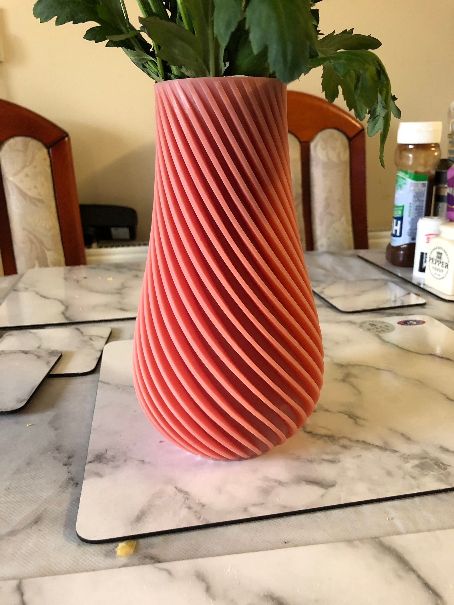3D Resin Printed Spiral Vase Etsy