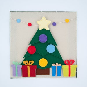 Pacote de cartões de atividades de Natal, pão de mel e árvore de Natal, presente de Natal feito à mão para crianças
