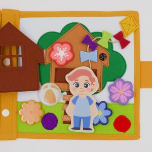 Felt Dollhouse Quiet Book: Interactive Fabric Activity Book