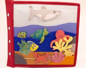 Quiet book, Preschool Educational Toddler Busy Book - Animals
